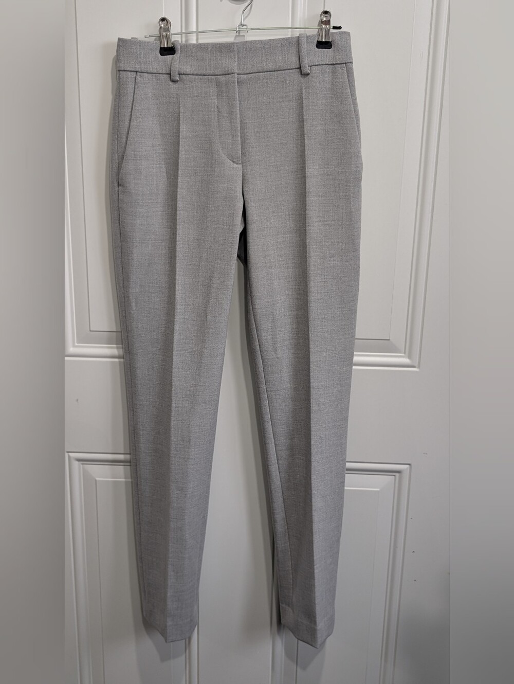 NWT Club Monaco Slim Pant Tailored Trouser - Light Grey - Size 00P Petite